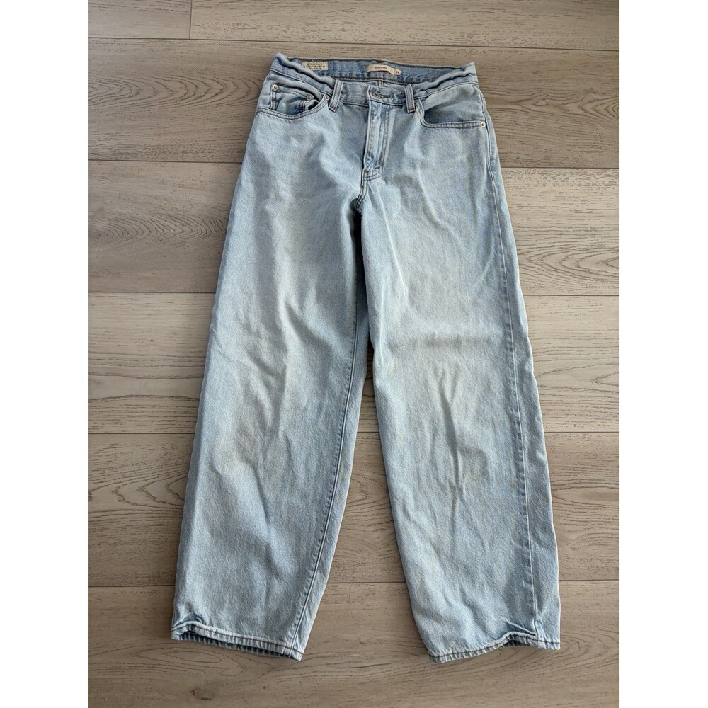 Levi's Premium Baggy Dad Jeans Womens Size 26 x 30 Light Wash High Rise Straight